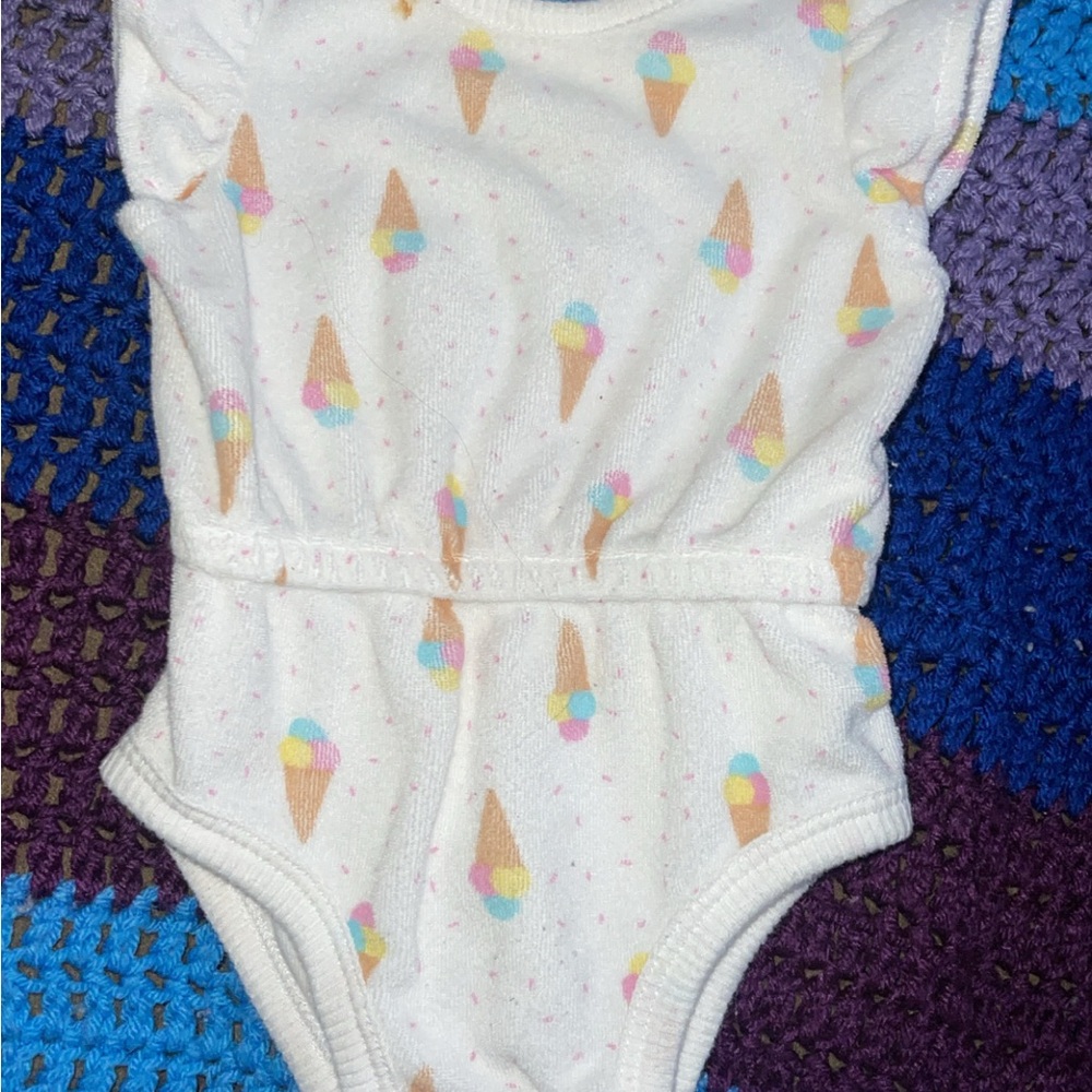 Ice Cream Print Kids One Piece